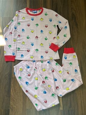 Y2K M&M matching pink pajama set